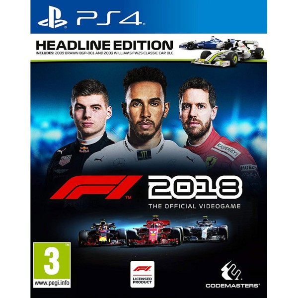 Игра F1 2018 Headline Edition за PS4 (безплатна доставка)